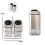 Imagem de Kit C/2 Unidades Porta Temperos Vidro Com Suporte Aço Inox