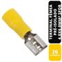 Imagem de Kit C/20 Terminal Fêmea Pré-Isolado (AM) 4,0X6,0mm² Sfor