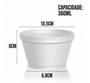 Imagem de Kit C/200 Un Descartáveis Isopor Potes 360Ml E Cumbucas 15Cm