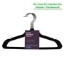 Imagem de Kit C/ 25 Cabide Aveludado C/ Gancho Organizador P/ Roupas Paramount