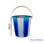 Imagem de Kit C/ 3 Baldes Para Limpeza 13,5 Lts Cada Multiuso Azul