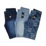 Imagem de kit c/ 3 Bermuda jeans masculina Rasgada C/Elastano Oferta ilimitada