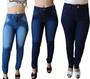 Imagem de Kit c/ 3 Calça Jeans Lycra Feminina Levanta Bumbum