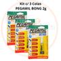 Imagem de Kit c/ 3 Colas Instantâneas Pegamil Bond 2g cada