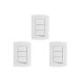 Imagem de Kit C/3 - Conjunto Peesa Alfa 1507B 3 interruptores Paral...