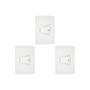 Imagem de Kit C/3 - Conjunto Peesa Alfa 1512 1 Interruptor Camp.Branco
