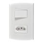 Imagem de Kit C/3 - Conjunto Peesa Alfa 1543A 1 Interruptor Sim.Tom...