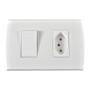 Imagem de Kit C/3 - Conjunto Peesa Alfa 1543A 1 Interruptor Sim.Tom...