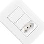 Imagem de Kit C/3 - Conjunto Peesa Alfa 1548B 2 interruptores Par.T...