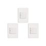Imagem de Kit C/3 - Conjunto Perlex Aros 4X2 Branco Com Placa(1Bipo...