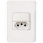 Imagem de Kit C/3 - Conjunto Perlex Aros 4X2 Branco Com Placa(1Simp...