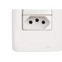 Imagem de Kit C/3 - Conjunto Perlex Aros 4X2 Branco Com Placa(1Simp...
