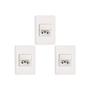 Imagem de Kit C/3 - Conjunto Perlex Aros 4X2 Branco Com Placa(1Simp...