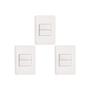 Imagem de Kit C/3 - Conjunto Perlex Aros 4X2 Branco Com Placa(1Simp...