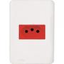 Imagem de Kit C/3 - Conjunto Perlex Aros 4X2 Branco Com Placa(1Toma...