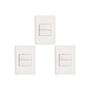 Imagem de Kit C/3 - Conjunto Perlex Aros 4X2 Branco Com Placa(2Simp...