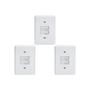 Imagem de Kit C/3 - Conjunto Perlex''Branca''Com Placa(1Simples+1Pa...