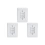 Imagem de Kit C/3 - Conjunto Perlex''Branca''Com Placa(2Simples+1Pa...