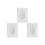 Imagem de Kit C/3 - Conjunto Perlex''Branca''Com Placa(2Simples+1Para...