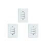 Imagem de Kit C/3 - Conjunto Perlex''Branca''Com Placa(3Paralelo) 2...