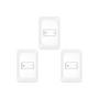 Imagem de Kit C/3 - Conjunto Pial Pop 4X2 Branco Com Placa (1Bipola...