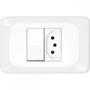 Imagem de Kit C/3 - Conjunto Pial Pop 4X2 Branco Com Placa (1Simple...