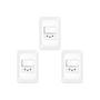 Imagem de Kit C/3 - Conjunto Pial Pop 4X2 Branco Com Placa (1Simple...
