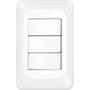 Imagem de Kit C/3 - Conjunto Pial Pop 4X2 Branco Com Placa (3Simple...