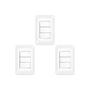 Imagem de Kit C/3 - Conjunto Pial Pop 4X2 Branco Com Placa (3Simple...