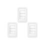 Imagem de Kit C/3 - Conjunto Pial Pop Modulo Com Placa 4X2 - 3 Simp...