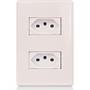 Imagem de Kit C/3 - Conjunto Steck Linha Stella Com Placa 2 Tomadas...