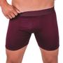 Imagem de Kit C/3 Cuecas Boxer Riscadinha Microfibra Long Leg Masculino