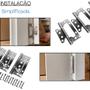 Imagem de Kit c/ 3 Dobradiças de sobrepor com rolamento - Inox Escovado - 4'x3'x,2,5mm