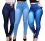 Imagem de Kit C/ 3 Feminina Jeans Lycra Skinny Modelo Fashion Bumbum