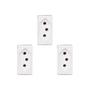 Imagem de Kit C/3 - Modulo Pial Pop 1Tomada 10A Lg030 Branco