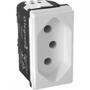 Imagem de Kit C/3 - Modulo Pial Pop Branco 1 Tomada 2P+T 10A. - Lg030