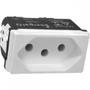 Imagem de Kit C/3 - Modulo Pial Pop Branco 1 Tomada 2P+T 10A. - Lg030