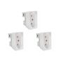 Imagem de Kit C/3 - Modulo Steck Linha Stella 1 Tomada 20A. Branco ...