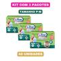 Imagem de Kit c/ 3 pacotes Fralda Calça Super Conforto Geriátrica Lifree P/M com 16 Unidades cada pacote
