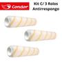 Imagem de Kit C/3 Rolos de Lã Para Pintura Anti Respingo 23cm Condor