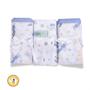 Imagem de kit C/3 Saquinho Maternidade Organizador Menino Mala Bebe Azul e Branco
