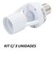 Imagem de Kit c/3 Sensores De Presença Com Fotocélula  Bocal Para Lâmpada Soquete E27