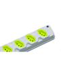 Imagem de Kit C/3 - Tomada Barra Fiolux 2P+T. 20A. Quadrupla Cinza/...