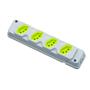 Imagem de Kit C/3 - Tomada Barra Fiolux 2P+T. 20A. Quadrupla Cinza/...