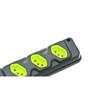 Imagem de Kit C/3 - Tomada Barra Fiolux Tripla 2P+T20A Preto