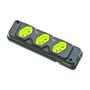 Imagem de Kit C/3 - Tomada Barra Fiolux Tripla 2P+T20A Preto