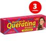 Imagem de Kit c/3 tratamento reconstrutor novex recarga de queratina brasileira 80g