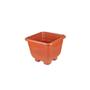 Imagem de Kit C/3 Vaso Quadrado 9 cm Marrom Decorativo Para plantas - BRASAMI