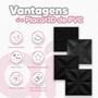 Imagem de Kit C/30 Placas De Pvc Bruxelas Pretas Alto Relevo 50Cmx50Cm