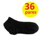 Imagem de Kit c/ 36 Pares Meias Masculino Preta Soquete Adulto 40-46